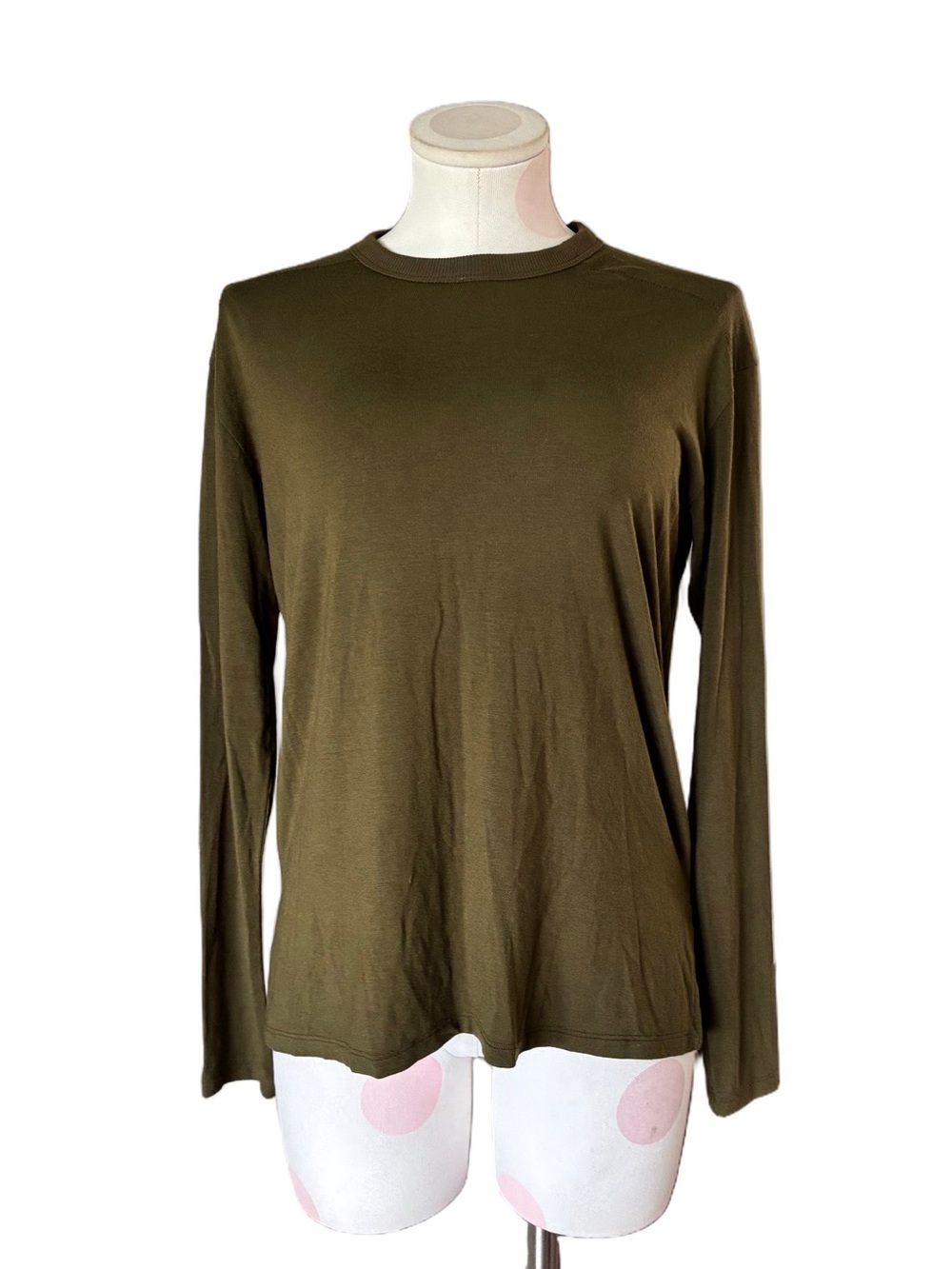 NWT American Eagle Soft & Sexy Olive Green Long Sleeve Crewneck Top XS